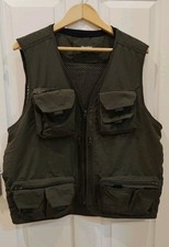 Jeep Rich Men’s Khaki Green Tactical Utility Fishing Gilet XXXL