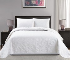 Mk Collection 3pc King/California King Over Size 118"x106" Diamond Bedspread ...