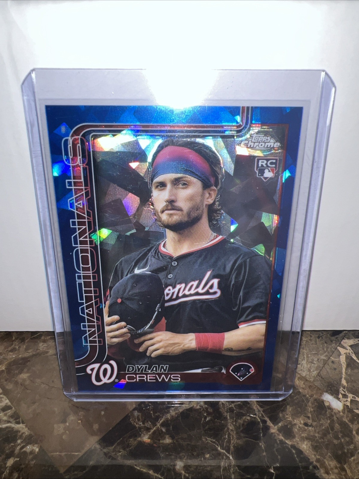 2025 Topps Chrome Sapphire Dylan Crews Image Variation RC Rookie #146 Nationals