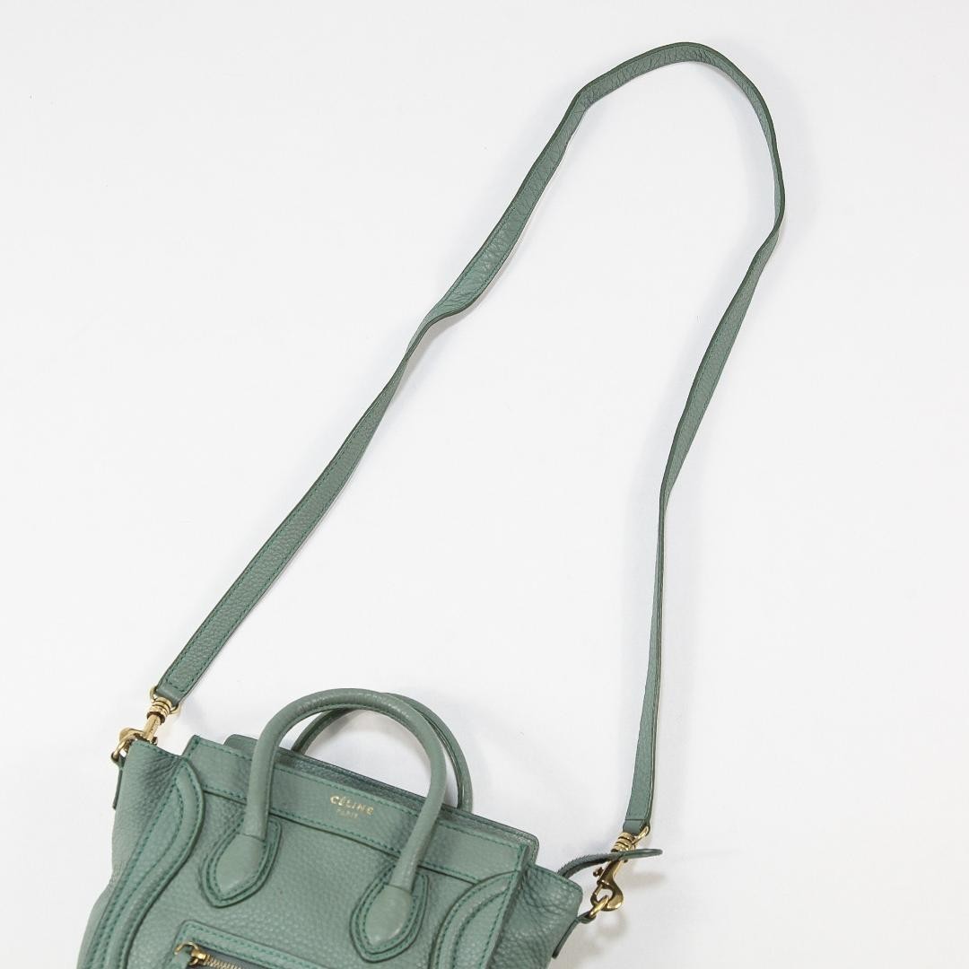 CELINE Luggage Nano Shopper Green Phoebe Philo Era Old Logo bag | eBay