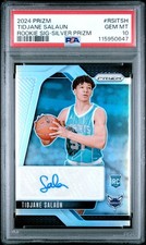 2024 Panini Prizm Rookie Signatures Tidjane Salaun Silver RC Card Auto PSA 10