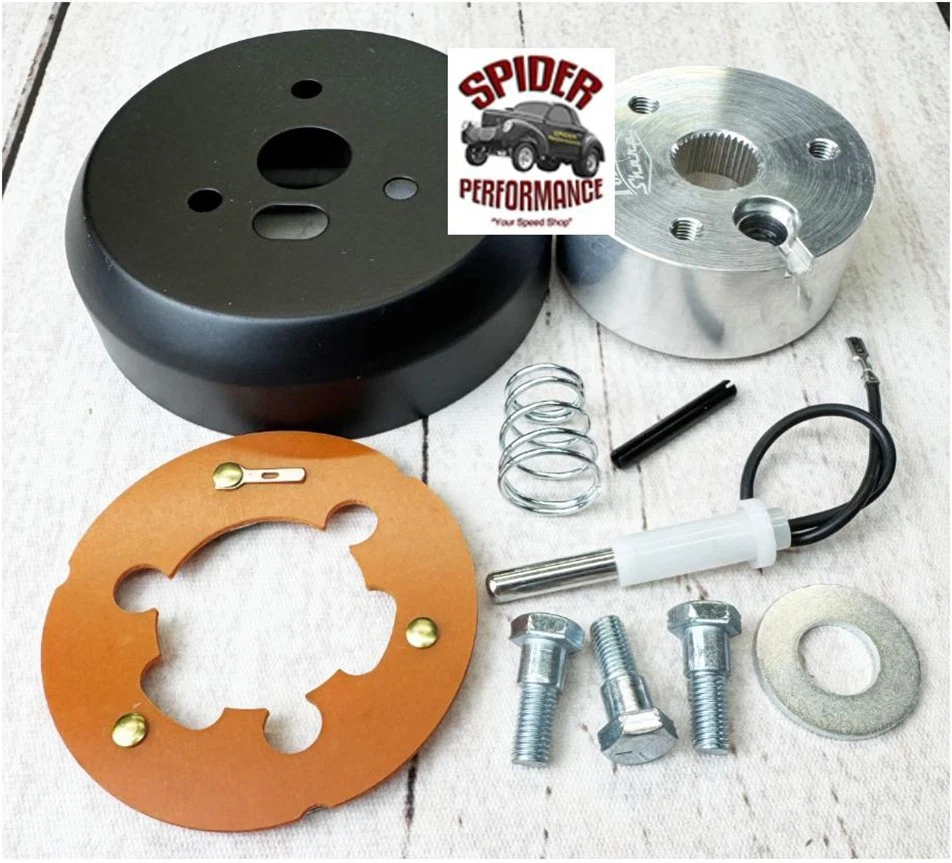 Volante Chevrolet 1953-1954 pajarita roja 13 1/2" muscle car cromado Foto 4 de 4