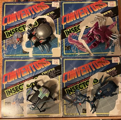 Converters 1984 Insectors set of 4 - Tenticus, Creeper, Scorpio, Crawler