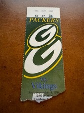 1994 Green Bay Packers Minnesota Vikings Football Ticket Dorsey Levens Debut