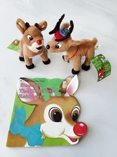 vintage Rudolph The Red-Nosed Reindeer Stuffins limited edition set 90s with tag