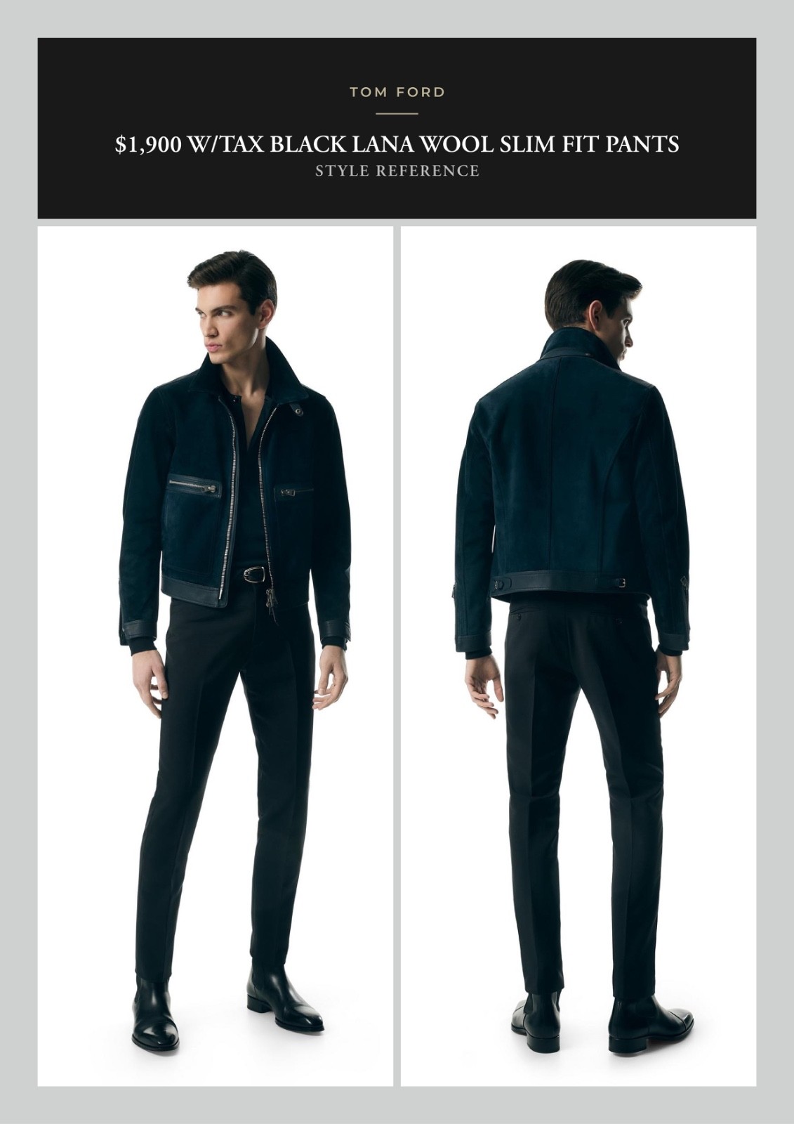Best Dressed Rare $1,900 w/tax Tom's Personal Favorite Coveted Black Pants image 4