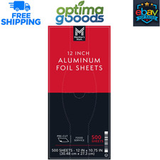 Member's Mark Aluminum Foil Sheets 12" x 10.75" in Pre-Cut 500 Count Food Wrap