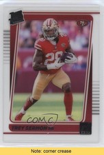 2021 Panini Clearly Donruss Rated Rookie Trey Sermon #79 READ 11cz