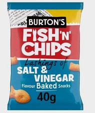 Burton's Fish 'n' Chips Salt & Vinegar Grab Bag 40g x 30 Pack