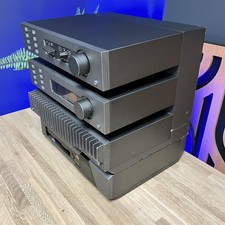 Quad 66 CD Player 34 Control Unit FM4 Tuner & 306 Power Amplifier Set In Rack