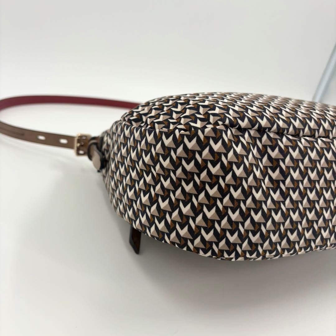 Roberta Pieri Brown Geometric Pattern Shoulder Ba… - image 13