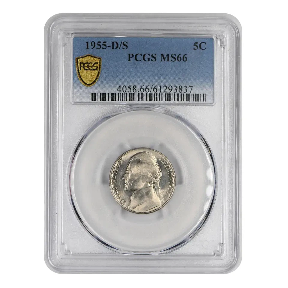 1955 D/S Jefferson Nickel PCGS MS-66 - Image 3 of 4