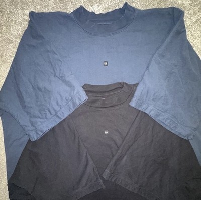 YZY Gap Men's 2XL Crew Neck Short Sleeve Solid T-Shirt Lot Blue Black Logo