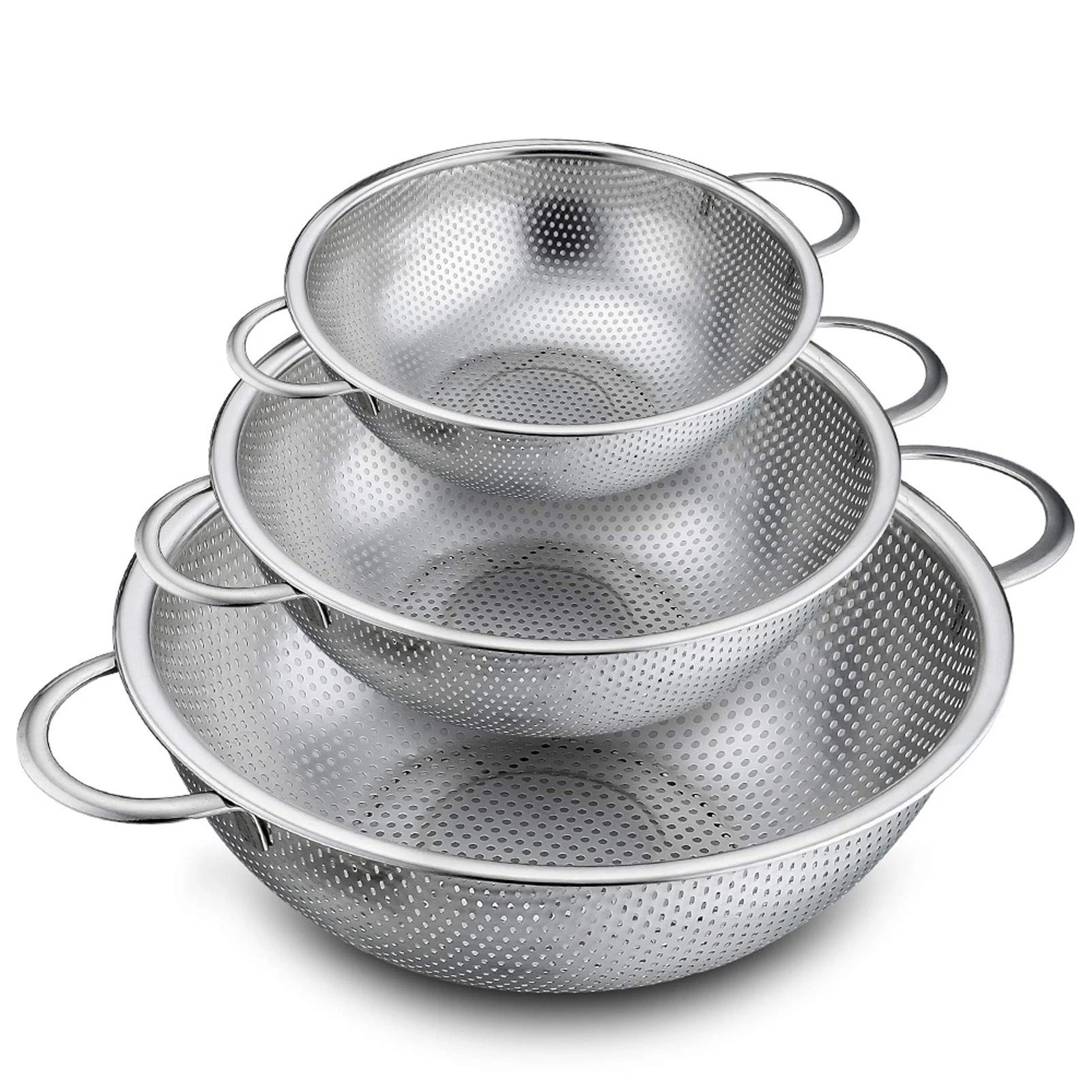 Colander Set of 3, Stainless Steel Micro-Perforated Colanders Strainers for D...
Opens in a new wind