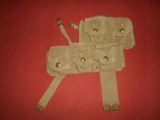BRITISH ARMY:1919 WWI Equipment Pouches 5 Package I send the item to the U.S.A