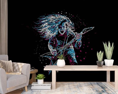 3D Rock Singer Graffiti Self-adhesive Removable Wallpaper Murals Wall 17