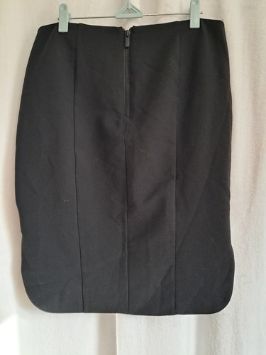 NWT Dylan Gray Size 6 Hi Lo Curved Hem Black Pencil Skirt Lined Knee Length - Picture 4 of 8