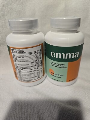 Emma Supplement for Regularity, Bloating, Gas, Gut Relief 60 Caps  Lot Of 2 