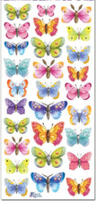 Violette Stickers 2 Sheets Foil Butterflies Colorful Detailed Bright Butterfly