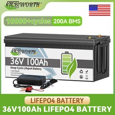 36V 100Ah Lithium Golf Cart Battery Charger for Trolling Motor RV 10Year-Life