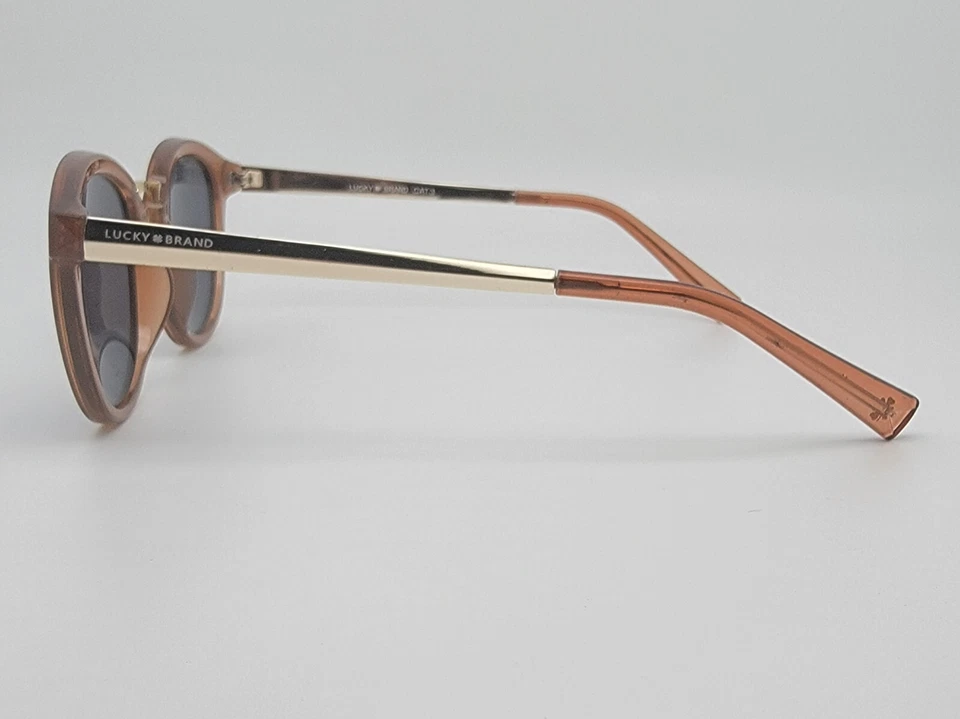 Lucky Brand D942 Crystal Peach Gold Frame Grey Lens Sunglasses 51-21-147 - Image 4 of 4