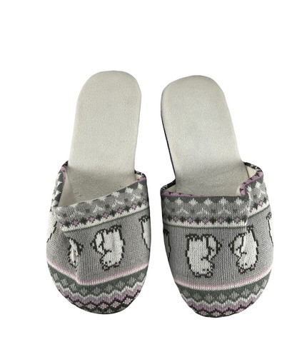 Justice One Piece Pajamas Hooded Fleece Fair Isle Polar Bear W/Slippers 10 USED - Picture 6 of 7