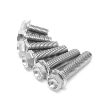 M10 Vollgewinde Titan Sechskant Flanschschraube Schraube 20 25 30 35 40 45 x 1,25 Ti