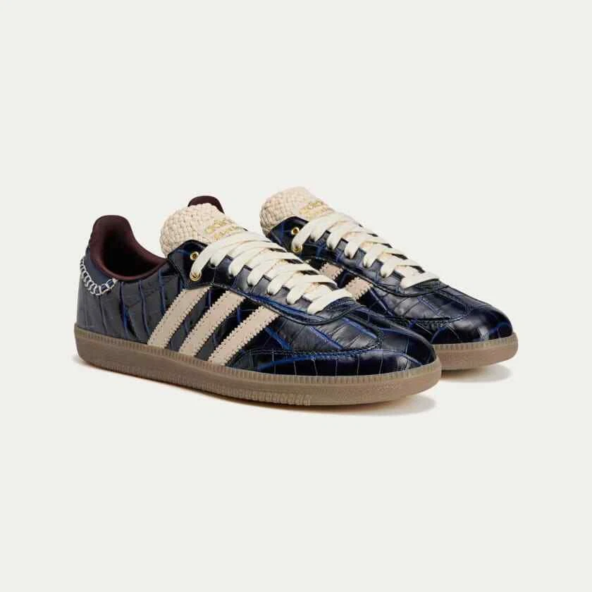 JH9825 Wales Bonner adidas Samba Collegiate Navy Wonder White 
