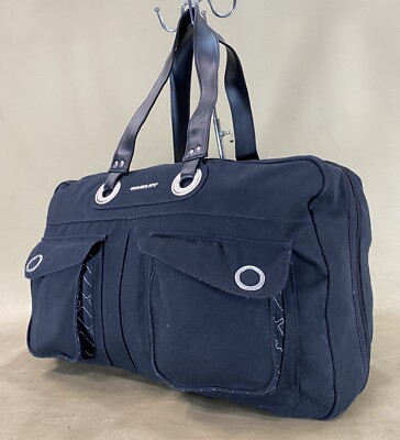 OAKLEY キャリーバッグ　青 Oakley Black Canvas Purse Zippered 19” Carry On Weekender Luggage