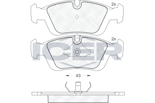 Колодки icer bmw