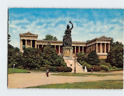 Postcard Bavaria mit Ruhmeshalle, Munich, Germany
