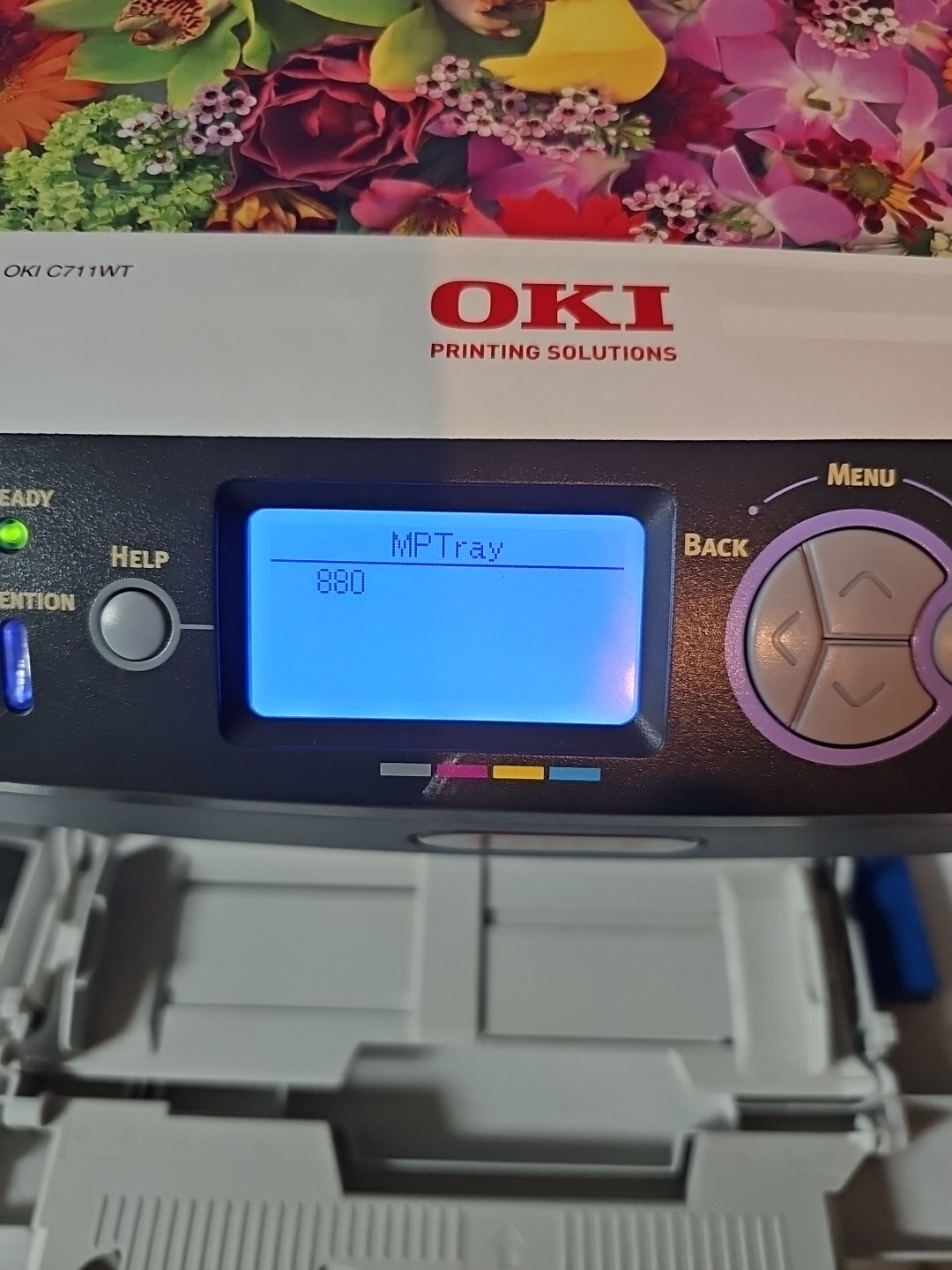 OKI c711wt White toner laser printer for TShirts and other media, 880