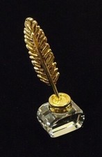 Swarovski Inkwell with Quill 1 1/2in x 1/2in x 3/8in Crystal