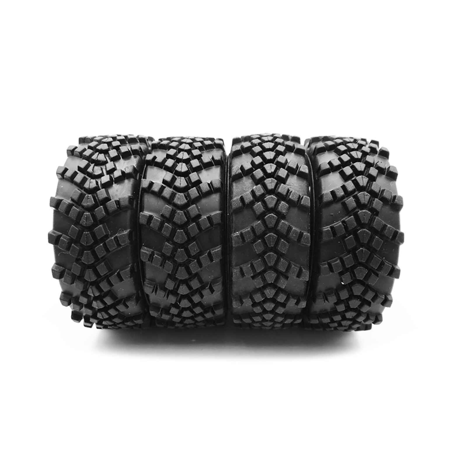 4Pcs Soft Rubber Tires for WPL B-14 B16 B36 B24 1/16 RC Military Truck