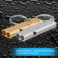 120db Loud Emergency Whistle Camping Keychain Outdoor SOS Whistle Gold & Silver