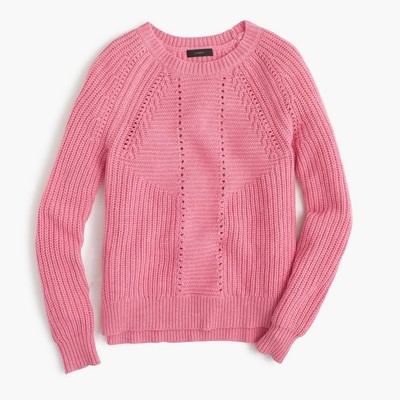 j crew pointelle cable sweater