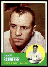 1963 Topps #81 Jimmie Schaffer  Chicago Cubs VG-VGEX Crease