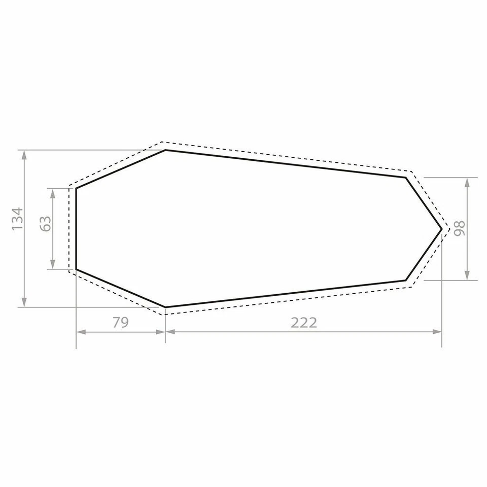Vaude Fp Campo Grande XT 2P Zeltbodenunterlage Camping Base Tienda Campaña Braun - Imagen 2 de 2