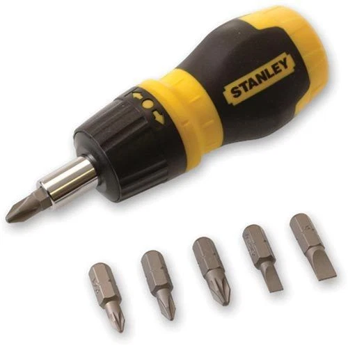 Stanley STA066358 Ratcheting Stubby Screwdriver Bit Set Phillips / Pozi 0-66-358 - Image 2 of 3