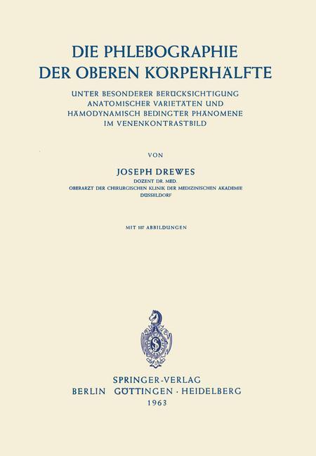 Thumbnail - Die Phlebographie Der Oberen Körperhälfte | Buch | 9783540029571