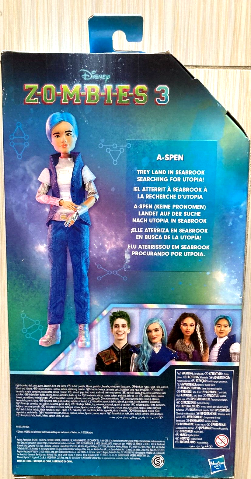  Disney Princess Zombies 3 A-spen Fashion Doll - 12-Inch Doll  with Blue Hair, Alien Outfit, Shoes, and Accessories. Toy for Kids Ages 6  and Up : Toys & Games