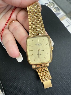 Gents Genuine 14kt yellow gold Geneve Italy Watch