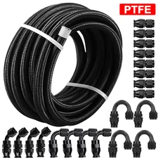 4AN-6AN-8AN-10AN Nylon Braided PTFE Fuel Line 10FT 20FT with 20 Fitting Hose Kit