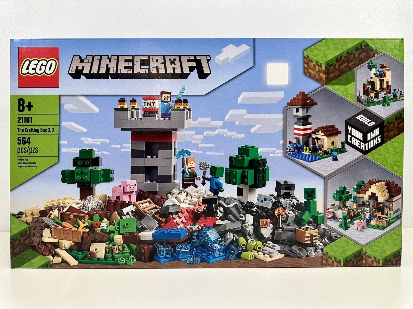 LEGO The Crafting Box 3.0 Minecraft (21161) Building Set Collectible Toy 564pcs