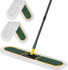 36" Commercial Dust Mop for Floor Cleaning with Replacement Mop Pads