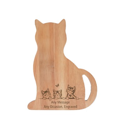 personalisiertes Schneidebrett in Katzenform, Brotbrett, Geburtstag, Weihnachtsgeschenke,