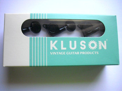 Kluson Modern ''Roundback'' / Oval / 6 R  black (Left hand / reverse)
