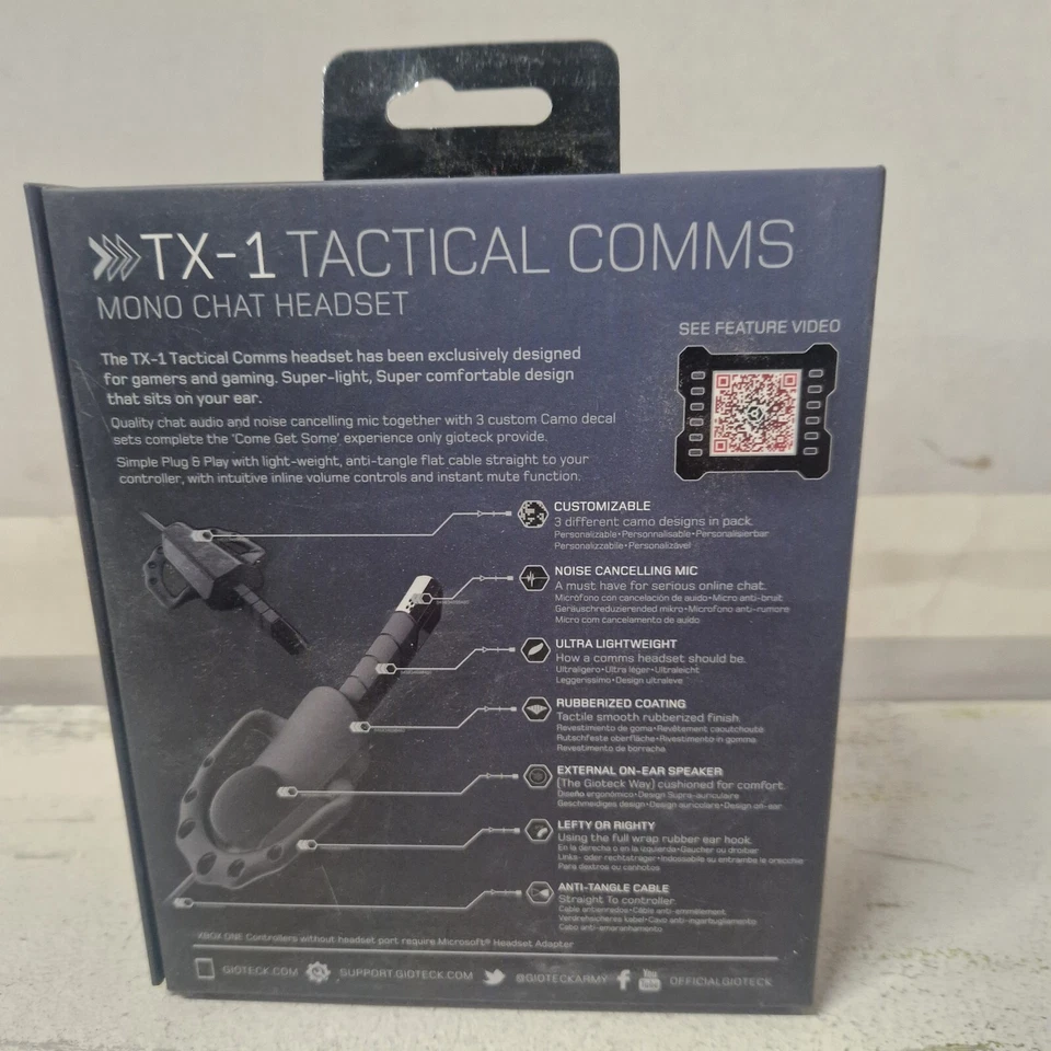 Gioteck TX-1 Tact Cal Comms Mono Chat Headset Xbox One PS4 New - Image 3 of 3