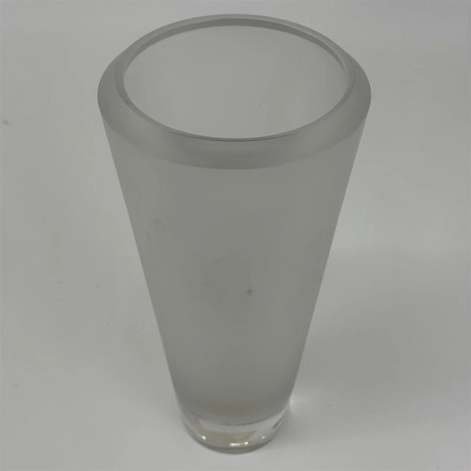 Jarrón de cristal de plomo esmerilado Wedgwood Vera Wang Illusion 12 pulgadas Foto 2 de 4