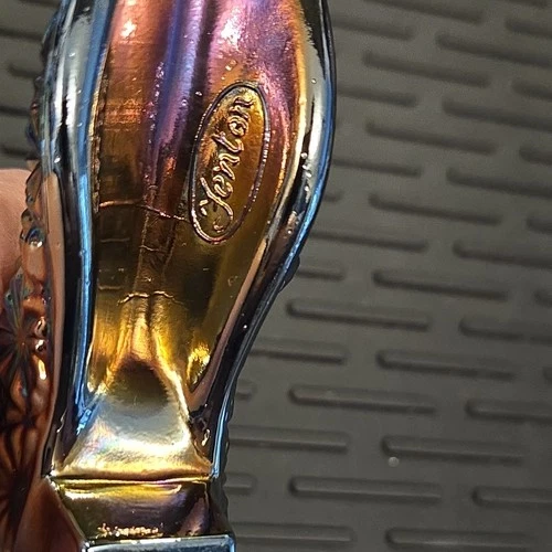 Fenton Multicolor Carnival Glass Shoe Figurine Decorative Glossy